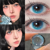 2pcs Blue Colorld Contact Lenses for Eyes with Degree Natural Green Pupils Beauty Korea Lenses Fashion Cosmetics Lens
