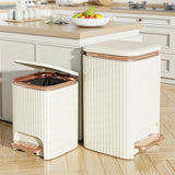 Popxstar  9/12L Wastebasket Pressing Type Recycle Bin with Pedal Lid Luxury Large Capacity Trash Bin Home Use Bathroom Kitchen Trash Can