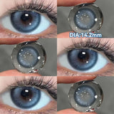 Popxstar  2PCS New Gray Prescription Contact Lenses Fashion Pupils Cosmetics Eye Color Lenses Myopia Colored Contact Lenses Brown