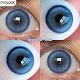 Popxstar Myopia Contact Lenses with Diopters Blue Pupils Color Contact Lenses for Eyes Prescription Contact Lenses 1 Pair/2pcs