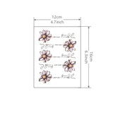 Popxstar  1 Sheet Daisy Flower Tattoo Sticker Waterproof Lasting Temporary Tattoo