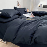 Solid Color Brushed Four Piece Set Home Textile Bedding Three Piece Set Autumn Short Plush Bed Sheets, Duvet Covers, Pillowcases