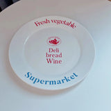 Popxstar Ele White Cerc Western Dinner Plate with  Knot Simple Design Oval ape Fi Plate Home Use Cake Serving Di