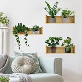 Popxstar Decorative Wall Stickers for Living Room Green Plant Plant Rack Self-Adhesive Wall Stickers
