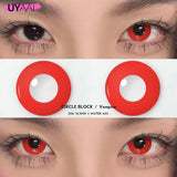 Popxstar  1 Pair Cat Eyes Crazy Lenses Vampire Lenses for Halloween Cosplay Eye Contacts White Lenses Anime Black Colored Lenses