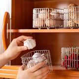 Metal stainless steel storage basket kitchen toilet bathroom storage rack shelf household Small item storage