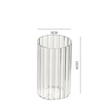 Popxstar Ribbed Glass Hurricane Candle Holders Home Decor Pillar Candles Glass Vase Floating Candle Wedding Ornaments