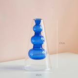 Popxstar Nordic Modern Double Wall Vase Creative Hydroponic Transparent Glass Vase Living Room Desktop Decor Art Ornament Home Decor