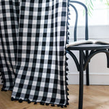 Popxstar Buffalo Check Plaid Curtains Farmhouse Design Semi Sheer Curtains   Christmas Decorations Rod Pocket for Kitchen/Living Room