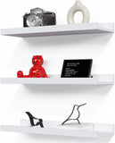 Popxstar Set of 3 Floating Shelves for Wall Living Room Decor Wall Mounted Shelves with Lip for Display Picture Ledge Shelf for Bedroom
