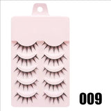 Popxstar 5 Pairs Of Natural Makeup Daily Makeup Cos Eyelashes Simulated Grafting Fish Tail Segmented Eyelash Facial Makeup Tool
