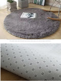Popxstar Plush round carpet living Room Decoration Children's Bedroom fluffy white carpet non-slip blanket bedside design Room play mat