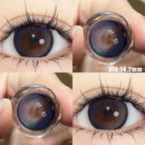 Popxstar  1Pair Nature Brown Contact Lenses for Eye color Lenses Black Lenses Degree Prescription -0.00 to -8.00 Beauty Pupils