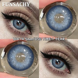 1 Pair Colored Brown Contact Lenses for Eyes Natural Soft Lens Women Makeup Lens Cosmetics Gray Pupils Yearly Daily Use