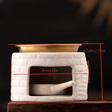 Popxstar  Ceramic Incense Burners Home Essential Oil Candle Holders Wax Melt Burners Warmer Melter Yoga Meditation Home Aromatherapy Gifts