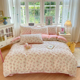 Popxstar  Floral Printed Duvet Cover 1Piece- 100% Cotton Luxury Bedding, Pre-Washed for Softness, for Bedroom Decor - Zipper Closure