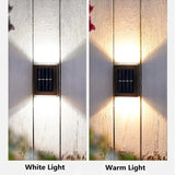 Popxstar Solar LED Outdoor Light Solar Lighting Sensor Lamp Streetlights Exterior Garden Decoration Garland Waterproof Solar Wall Light