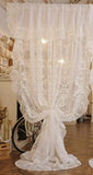European Retro White Tulle Lace Luxury Curtains for Living Room Dining Bedroom Embroidery Sheer Balcony Window Custom blackout