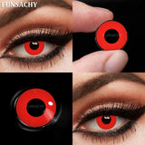 Popxstar   1 Pair Colored Cosplay Contact Lenses for Eyes White Red Black Cosplay Lens Anime Role Playing Eye Makeup Contact Lens