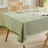 Popxstar  French Cream Style Fabric Dining Table Cloth High-end Decorative Cloth Photo Tablecloth Thickened Cotton and Linen Style