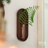 Popxstar  solid wood wall hanging flower decoration Creative DIY combination wooden vase Zen wall decoration