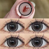 Popxstar  2pcs Contact Lenses with Diopters Natural Contacts Lenses Black Pupil Myopia Beautiful Black Lenses Fashion Soft Lenses