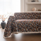 Multifunction Soft Sofa Towel Anti Cat Scratch Jacquard Thick Colored Flower Thick Sofa Cover for Living Room Sofa Blanket