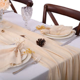 Popxstar Gauze Cotton Wedding Table Runner,Retro Rust Burr Texture Dining Napkins gift Kitchen Table Decor table runners