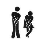 Popxstar Toilet Sticker Funny Bathroom Sticker Removable WC Door Sticker Washroom Wall Sticker Creative Art Decal DIY Home Decoration