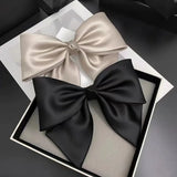 Large Black Fabric Bow Grab Hair Clips Women's New Korean Style Hairpin Fashion Shark Cawl Clips Girls Hair Accessories