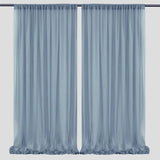 Popxstar  2pcs 5ft x10ft Chiffon Backdrop Curtains, 2 Layer Sheer Fabric Backdrop Drapes Drapes for Bridal Shower Wedding Arch Party Decor