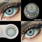 Popxstar  1 Pair Fashion Color Contact Lenses for Eyes Korean Brown Natural Soft Lenses Beautiful Cosmetic Gray Pupils Blue Lens