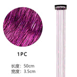 Popxstar Shiny Threads Glitter Hair Tinsel Kit Gold Silk Hair Glitter String Extensions Accessories for Women Headdress
