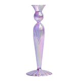 Popxstar 1pc Glass Vases Nordic Candlestick Wedding Decoration Christmas Decoration Candle Stick Holder Home Decor Flower Vase
