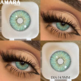 1 pair New Baby Blue Contact Lenses for Eyes Natural Brown Pupils Cosmetic Grey Lenses Green Lens Yearly Big Eyes 14.5mm