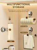 Popxstar Suction Cup Roll Paper Holder Wall Mounted Paper Towel Hanger Utensils for The Kitchen Paper Roll Holder Kitchens Accessories