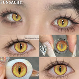 Popxstar 1 Pair Red Cosplay Contact Lenses for Eyes Vampire Black White Lenses for Halloween Eye Makeup Eye Contacts Beauty Lens