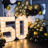 Popxstar 91.5cm Giant Led Light Birthday Number Figure 1st Birthday Anniversary Wedding Baby Shower Decor 30 40 50 Birthday Number Frame