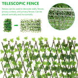 Popxstar Artificial Leaf Privacy Fence Faux Plants Ivy Fence Hedge Expanding Trellis Screening Privacy Screen Wall Garden Decor Buildings