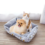 Popxstar  Square Dog Bed (S-3XL) Large Pet Dog House Cushion Kennel Soft Fleece Nest Dog Cat Baskets Mat Winter Waterproof Accessories