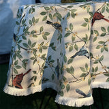 American Retro Oil Painting Dining Tablecloth Cotton and Linen Jacquard Table Cloth Thickened Pastoral Style Floral Table Runner