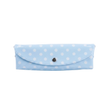 PVC Polka Dot Pencil Case Snap Button Closure Lightweight Storage Pouch Korean Style Durable Stationery Organizer Daily Use