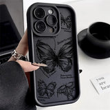 Popxstar INS Retro Butterfly Silicone Phone Case For Samsung A54 5g Case A52 A55 A32 A24 A34 A53 A23 A15 S24 S25 S23 Ultra S21 FE Cover