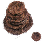Popxstar 8-25cm Round Rattan Bird Nest Easter Decoration Bunny Eggs Artificial Vine Nest For Home Garden Decor Happy Easter Party Supply