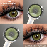 Popxstar Myopia Lenses 1 Pair Colored Contact Lenses with Degree Natural Eye Contacts Brown Lenses Gray Pupils Yearly Disposable