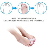 Popxstar 2PCS Silicone Toe Corrector Hallux Valgus Buffer Toe Separator for Men and Women Foot Skin Care Protectors Foot Pedicure Tools