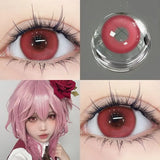 1Pair Hot Selling Cosplay Color Contact Lenses for Eyes Red Lenses Degree 0 to -8.00 Anime Beauty Pupil Fast Shipping