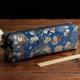 Creative Embroidery Pencil Bag Bird Flower Vintage Stamping Pencil Pouch Large Capacity Retro Style Pencil Case School