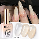popxstar UR SUGAR 15ml Jelly Milky White Translucent Color Gel Polish Semi Permanent UV Gel Nail Art Soak Off Gel Varnish Latest Fashion