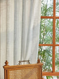 American pastoral style natural translucent suspender with window screen and curtain